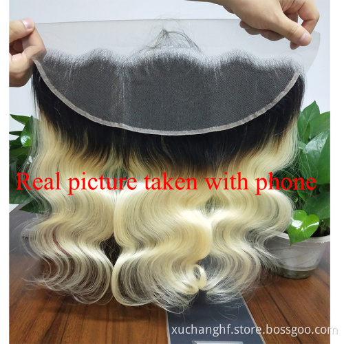 613 Blonde Bundles With Frontal Brazilian Body Wave 3 Bundles With Frontal Blonde Human Hair Bundles With Closure Remy Hair